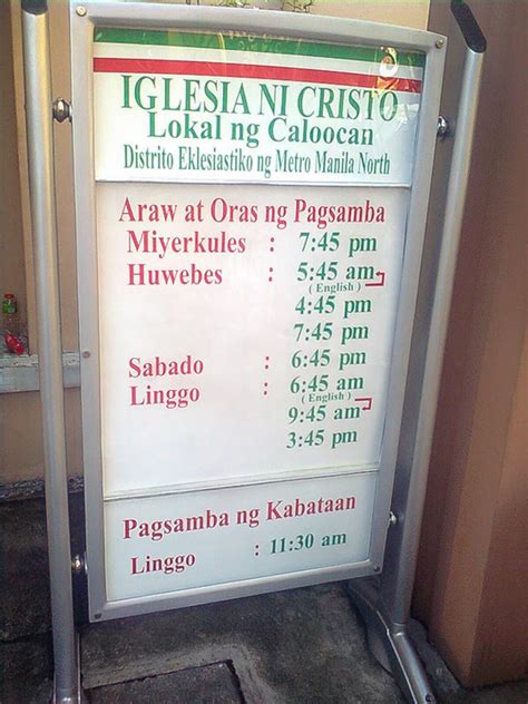 iglesia ni cristo schedule ng pagsamba